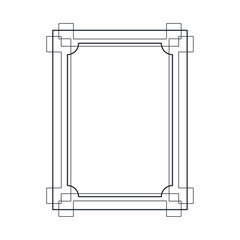 Poster - monochrome frame ornament