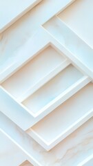 Aufkleber - White rhombus geometric pattern decorating a wall, adding a touch of elegance and sophistication to interior design. Vertical format abstract
