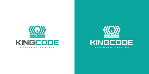 king code logo vector