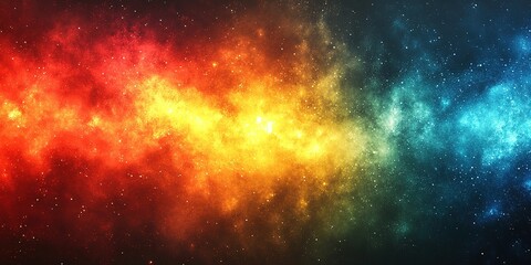 Poster - Vibrant cosmic nebula showcasing a blend of colors in the night sky during a stargazing event