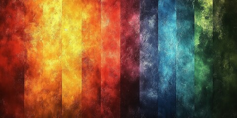 Poster - Vibrant abstract texture showcases a stunning blend of colors from warm tones to cool blues in a creative artistic display