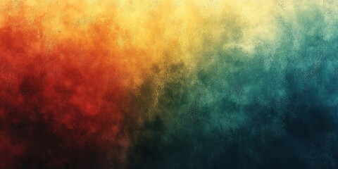 Poster - Vibrant blend of colors creating a textured background with warm and cool tones at dusk