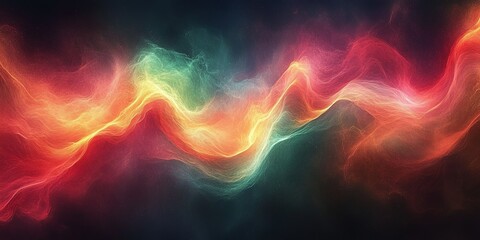Poster - Colorful abstract waves in a mesmerizing flow of light and energy creating a dynamic visual experience