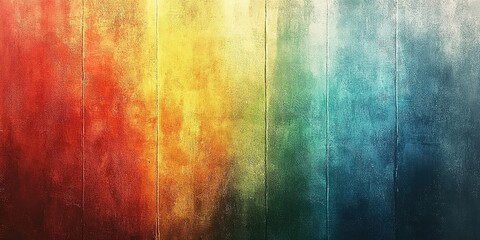 Poster - Abstract wall art displaying a vibrant spectrum of colors in a modern space