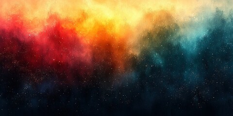Poster - Vibrant cosmic colors blending in a mesmerizing abstract representation of the universe and its mysteries