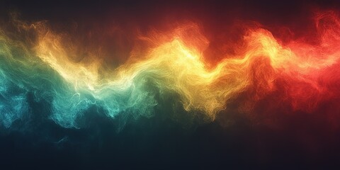 Poster - Colorful abstract wave of flowing light patterns in vibrant hues creating a mesmerizing visual experience