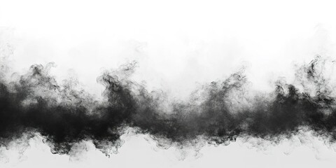 Poster - Black and white abstract smoke pattern creates a dramatic visual effect in digital artwork