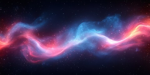 Poster - Cosmic swirl of vibrant colors in deep space illustrating the beauty of the universe