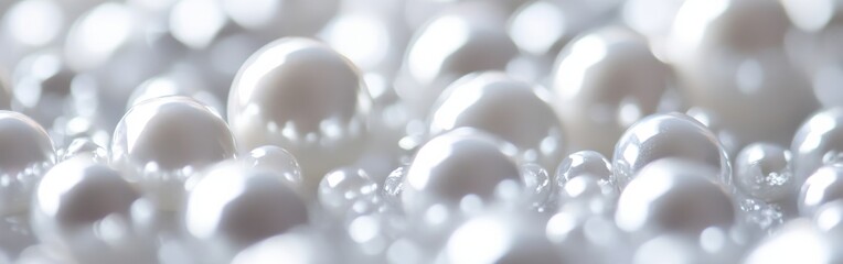 Aufkleber - Soft bokeh effect with pale silver and bright white dots creating a serene, dreamy atmosphere