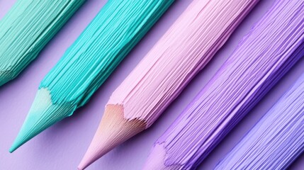 Aufkleber - Elegant translucent pencil strokes in vibrant pastel colors arranged on a soft background for artistic inspiration