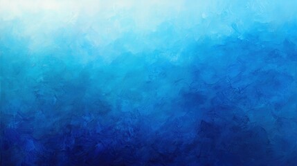 Poster - Smooth blue sea gradient from aqua to royal blue, softly illuminated by sunlight.