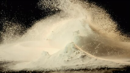 Wall Mural - Ultra slow motion footage of a fine white powder explosion dispersing in the air filmed with a high speed cinema camera at an incredible 1000 frames per second