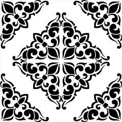 abstract floral ornament design with alpha