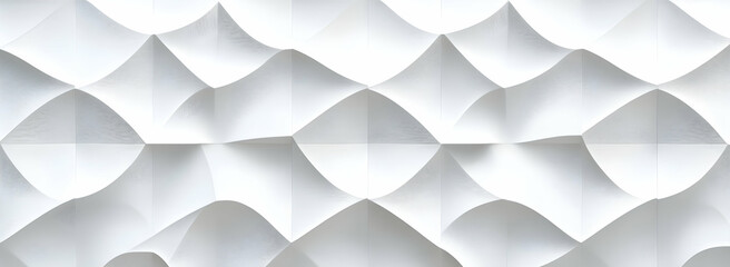 Poster - White geometric background with a three-dimensional texture