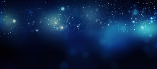Wall Mural - blue glitter top border background night light