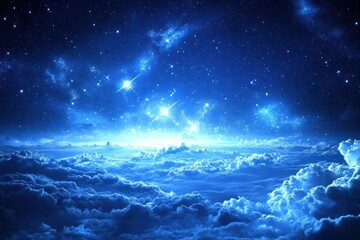 Wall Mural - universe night sky clouds