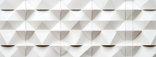 Aufkleber - Abstract white geometric background with a seamless pattern 