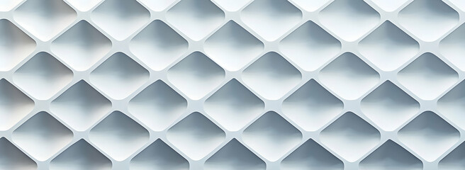 Poster - Abstract white geometric background with a seamless pattern 