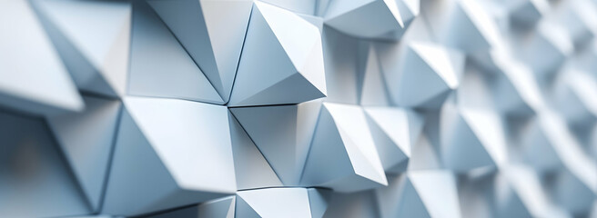 Poster - Abstract white geometric background with a seamless pattern 