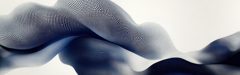 Poster - Dynamic halftone design showcasing the serene essence of midnight with flowing textures and contrasting tones