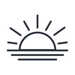 Wall Mural - sunset weather icon