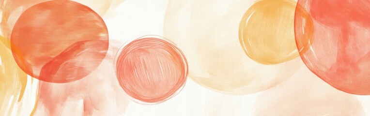 Poster - Abstract pencil strokes create vibrant circular patterns in warm tones for an artistic display