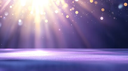 Leinwandbilder - Dreamy and Ethereal Purple Gradient Background Accented by Soft Shimmering Light Rays and Delicate Shadow Details  This Captivating Moody