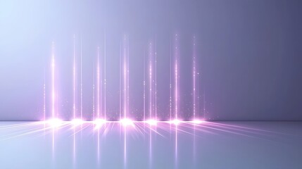 Leinwandbilder - Serene and Blurred Abstract Background with a Vibrant Purple Gradient Glowing Light Rays and Soft Shadows Creating a Captivating and Dimensional Visual Effect