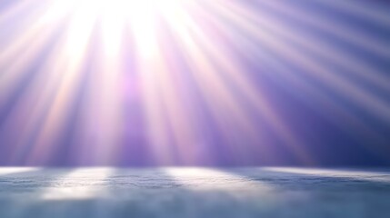 Aufkleber - and Elegant Purple Blurred Background with Gradient Light Rays and Gentle Shadow Play Creating a Serene and Luminous Atmosphere