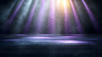 Poster - Luminous gradient light rays cast a mesmerizing play of shadows and depth across a blurred ethereal background evoking a sense of mystery energy and elegance