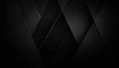 Poster - minimalist black abstract geometric background with layered textured folds and sharp shapes, ideal for modern design projects or branding

