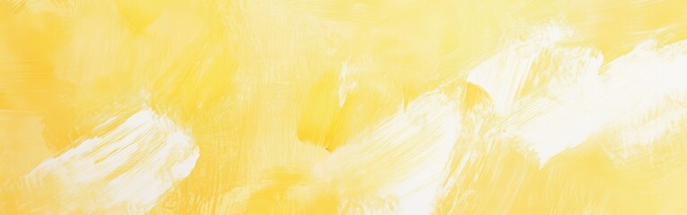 Poster - Soft pastel yellow textured background with subtle white brush strokes ideal for creative projects and artistic designs