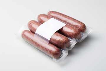 Wall Mural - Sausage chub packaging meat food studio shot