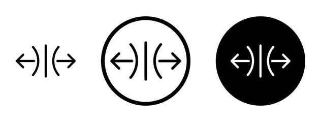Elastic icons set in black filled and stroke line style
