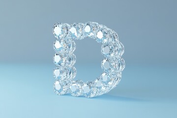Aufkleber - The image is a close up of a letter D made out of diamonds