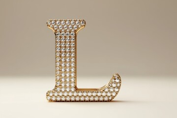 Aufkleber - A close up of a letter L made of diamonds