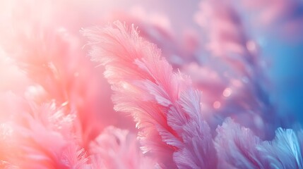 Poster - Enchanting pastel composition featuring soft fluffy textures light gradients and whimsical fantasy inspired creative details creating a dreamy serene and atmospheric visual experience