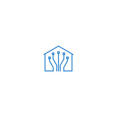 Aufkleber - Smart Home Logo Icon isolated on white background