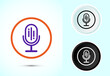 © BakiBullah - Podcast icon design illustration, microphone icon