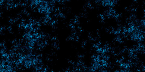 Wall Mural - Navy Blue Watercolor Texture. Blue background with clouds, dark blue grunge texture background with copy space. Aquamarine and teal abstract glowing space stars design on dark black background.