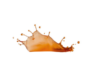 Splash of a transparent orange liquid on a white background PNG


