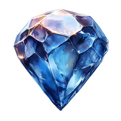 sparkling sapphire gemstone vibrant blue jewel facet details illuminated