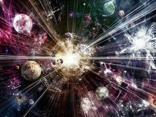 Aufkleber -  image of a universe collapsing