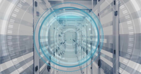 Poster - image of digital data processing over computer servers