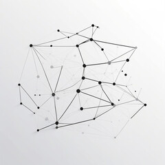 digital information technology network background, abstract dot point connect with gradient line dig