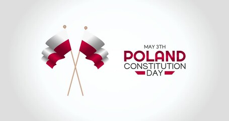 Wall Mural - poland constitution day motion video, ideal for poland constitution day celebration