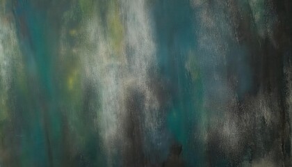 Poster - abstract textured blur of green and teal hues with light gradients, perfect for minimalist decor, background, or creative designs