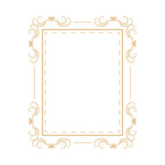 Poster - golden swirl frame vintage