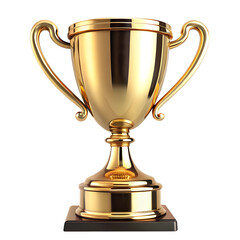 gold cup isolated on white background