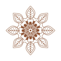 Poster - india henna tattoo floral